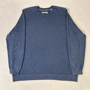 Tommy Bahama Blue Long Sleeve Sweater Size XXL 100% Cotton Nautical Preppy
